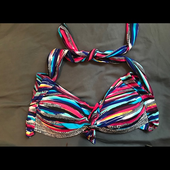 Apt. 9 multi colored striped bikini top - Picture 2 of 4